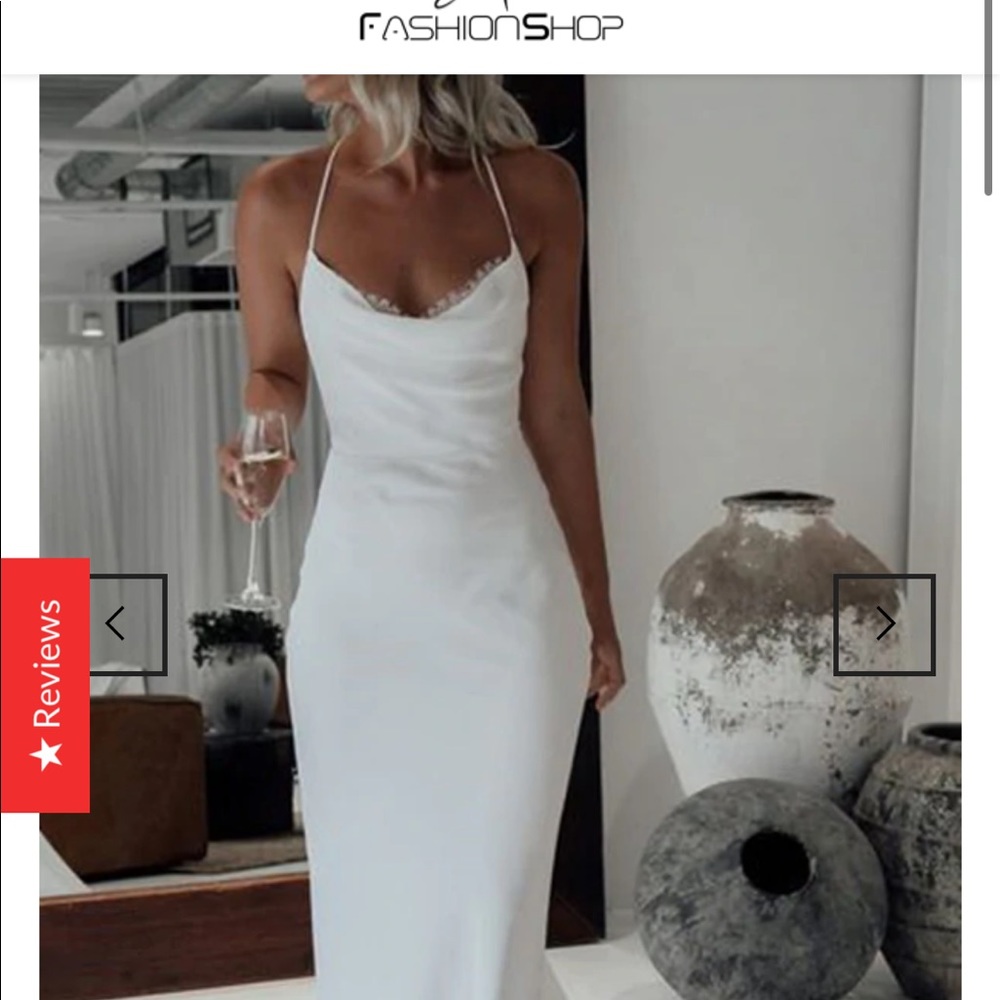 white gown